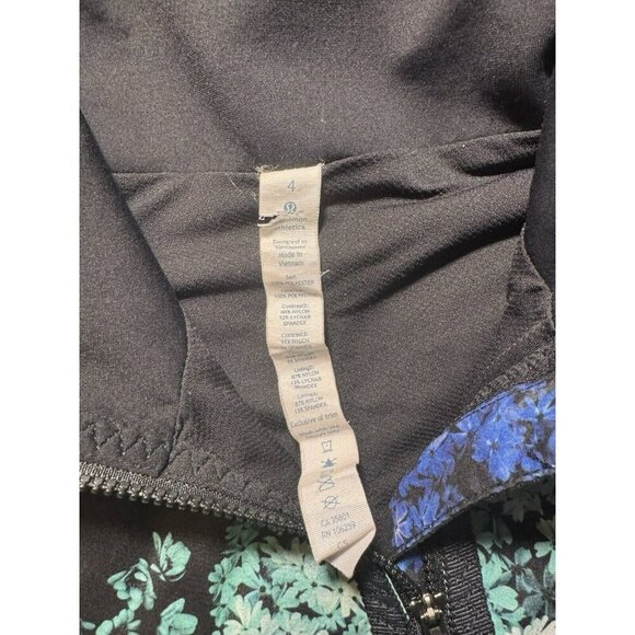 Lululemon Run: Bandit Jacket Petal Pop Multi / Black Size 4 - Picture 7 of 15